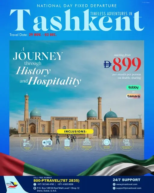 Tashkent, Uzbekistan National Day Fixed Departure, Uzbekistan